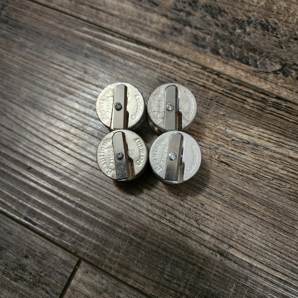 Lot of 4 Beautique metal pencil sharpeners for make up pencils